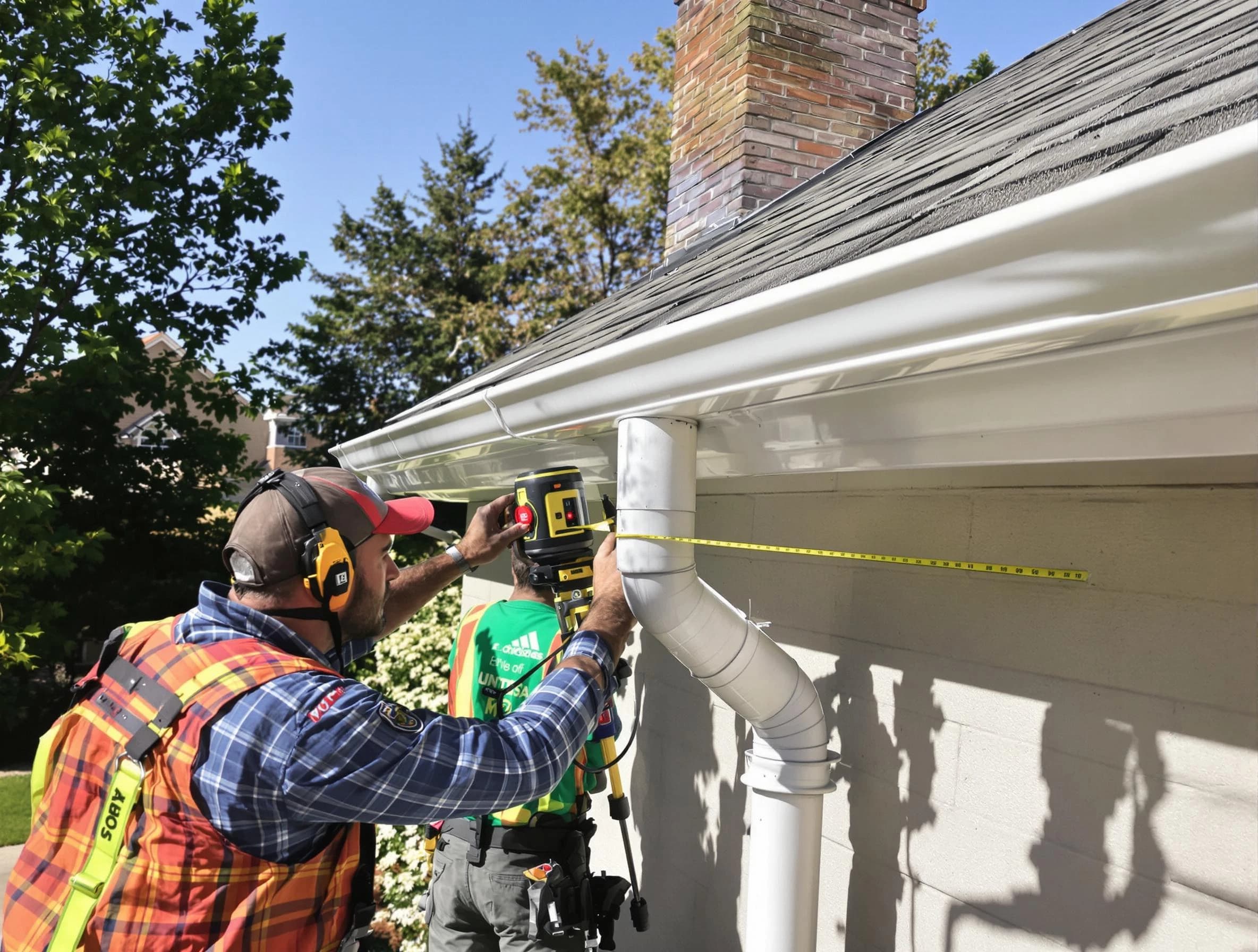 Willowick Roofing Company installing downspouts at a property in Willowick, OH