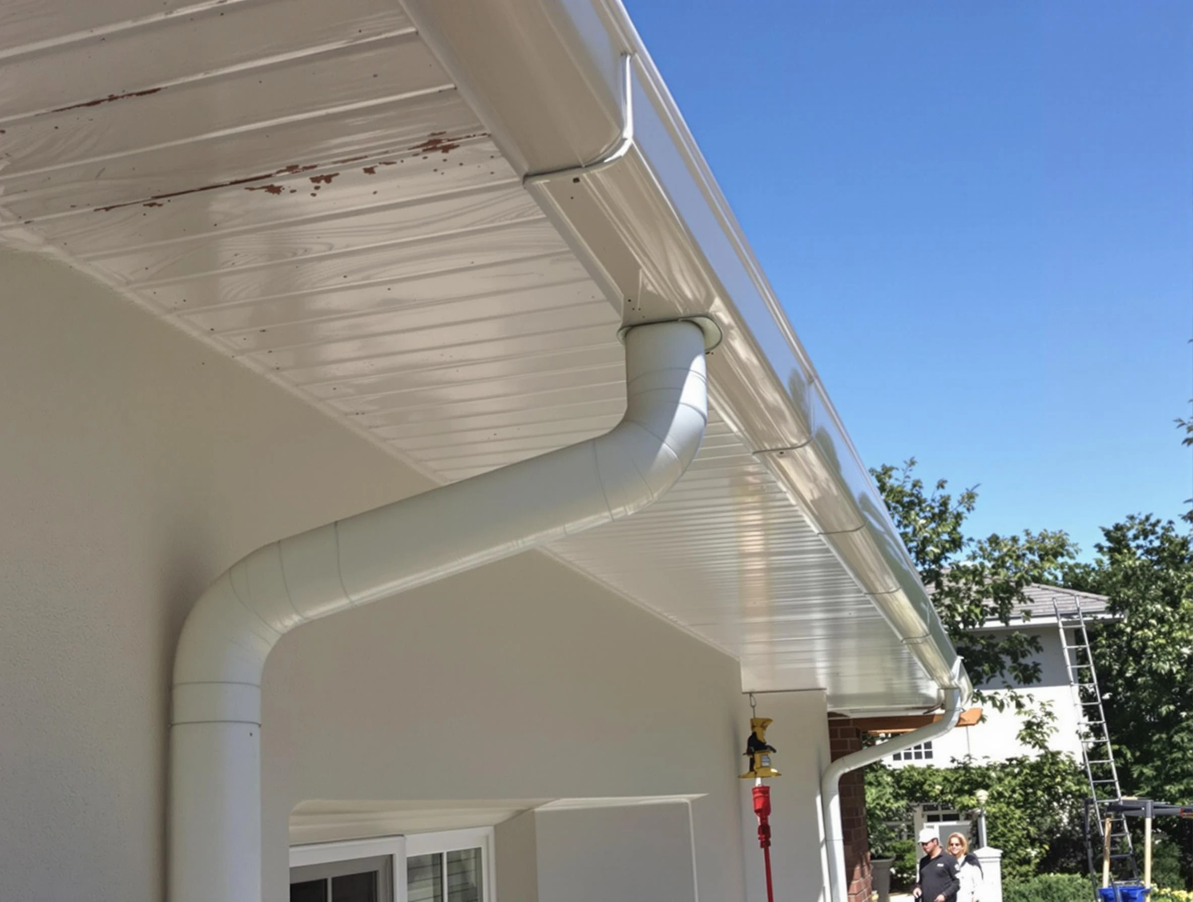 On-site seamless gutter fabrication by Willowick Roofing Company in Willowick, OH
